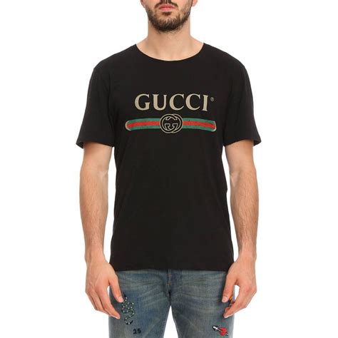 maglia maniche corte gucci uomo nera|T.